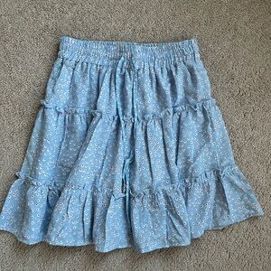 Blue Floral Women's Skirt